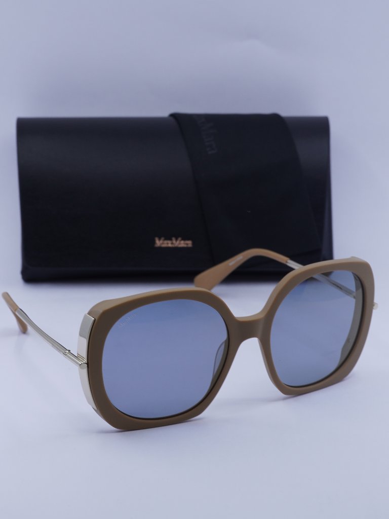 Max Mara Malibu9 Mm0079 46x Butterfly Sunglasses - Brown / Gold / Blue